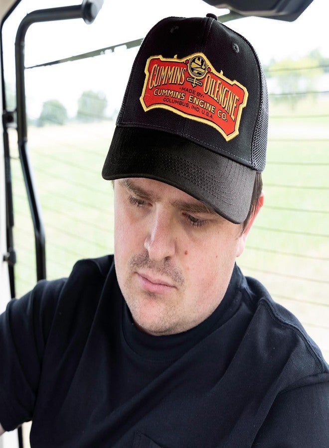 Cummins Hat Vintage Baseball Cap 1919 Logo Snapback Trucker Hats for Men Wome,Mesh Snapback Cap, Black - Image 4