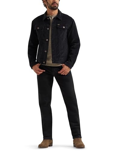 Wrangler Mens Corduroy Trucker Jacket Jet Black XLarge - Image 3
