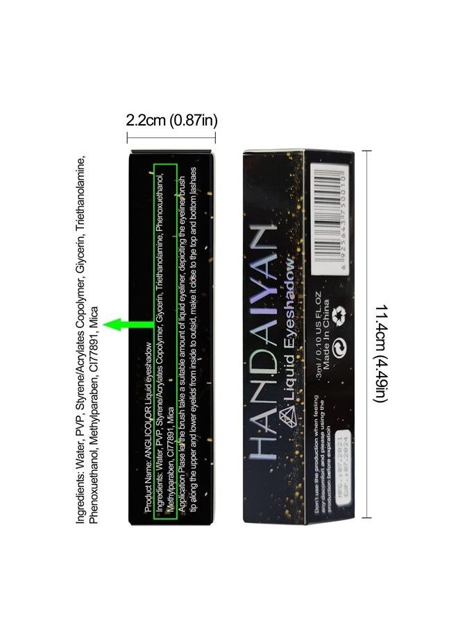 Anglicolor Diamond Glitter Liquid Eyeshadow, Glitter Eyeshadow, Lightweight Smooth, Shimmer Eyeshadow, Metals Gloss Sparkling Eyeliner Pen, Cosmetics Gift for Girls and Women 06 (Pink)  - Image 3