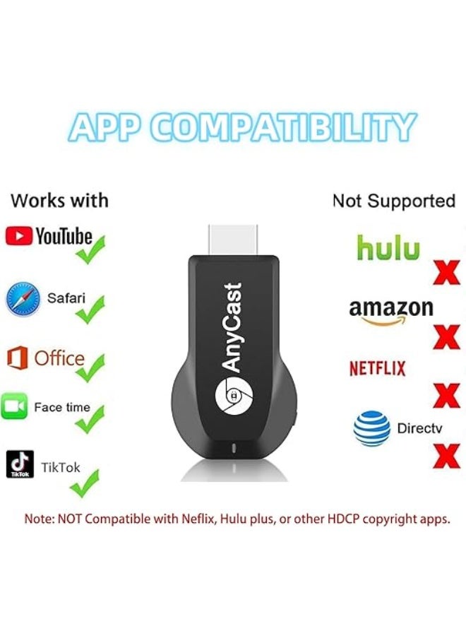 إني كاست محول عرض شاشة لاسلكي HD بدقة 1080P، مستقبل بث ومشاركة الشاشة عبر WiFi من الهواتف والكمبيوتر إلى التلفزيون والبروجكتور والشاشات - Image 3