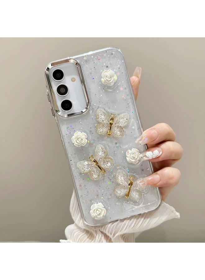 S-TOP Case For Samsung Galaxy S24 5G Three-dimensional Butterfly Glitter TPU Phone Case - Image 5