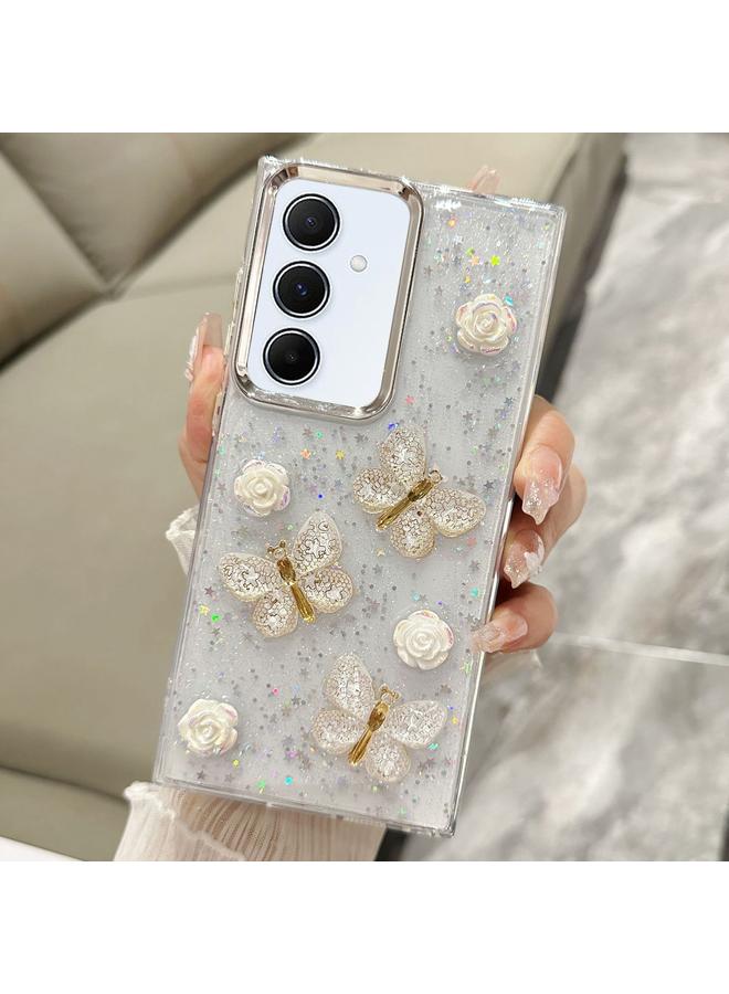 S-TOP Case For Samsung Galaxy S24 5G Three-dimensional Butterfly Glitter TPU Phone Case - Image 1