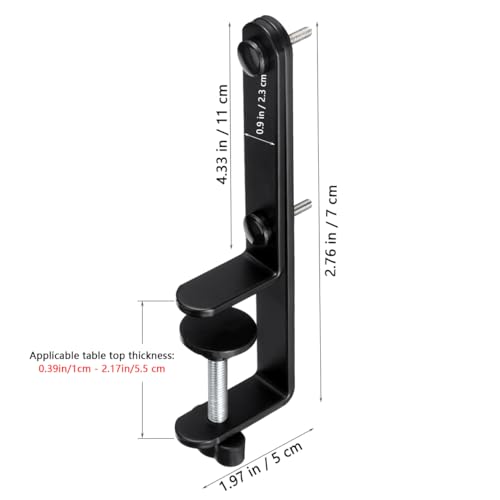 OSALADI 2pcs Pegboard Desk Bracket Pegboard Table Mount Desktop Connector Shield Holder Desk Shelf Clamp Support Pegboard Installing Tool for Garage Kitchen Home Office Black, N550MJBGUGA5110QJ74RFP1 - Image 2