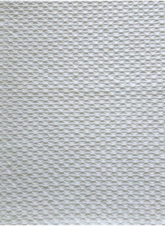 Generic Honeycomb Jersey Knit Fabric, 47 inches Wide, 2.25 Yards, Lightweight Stretchy Textured Material, White  - Image 1
