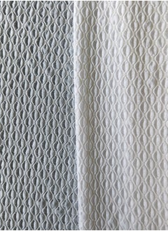 Generic Honeycomb Jersey Knit Fabric, 47 inches Wide, 2.25 Yards, Lightweight Stretchy Textured Material, White  - Image 2
