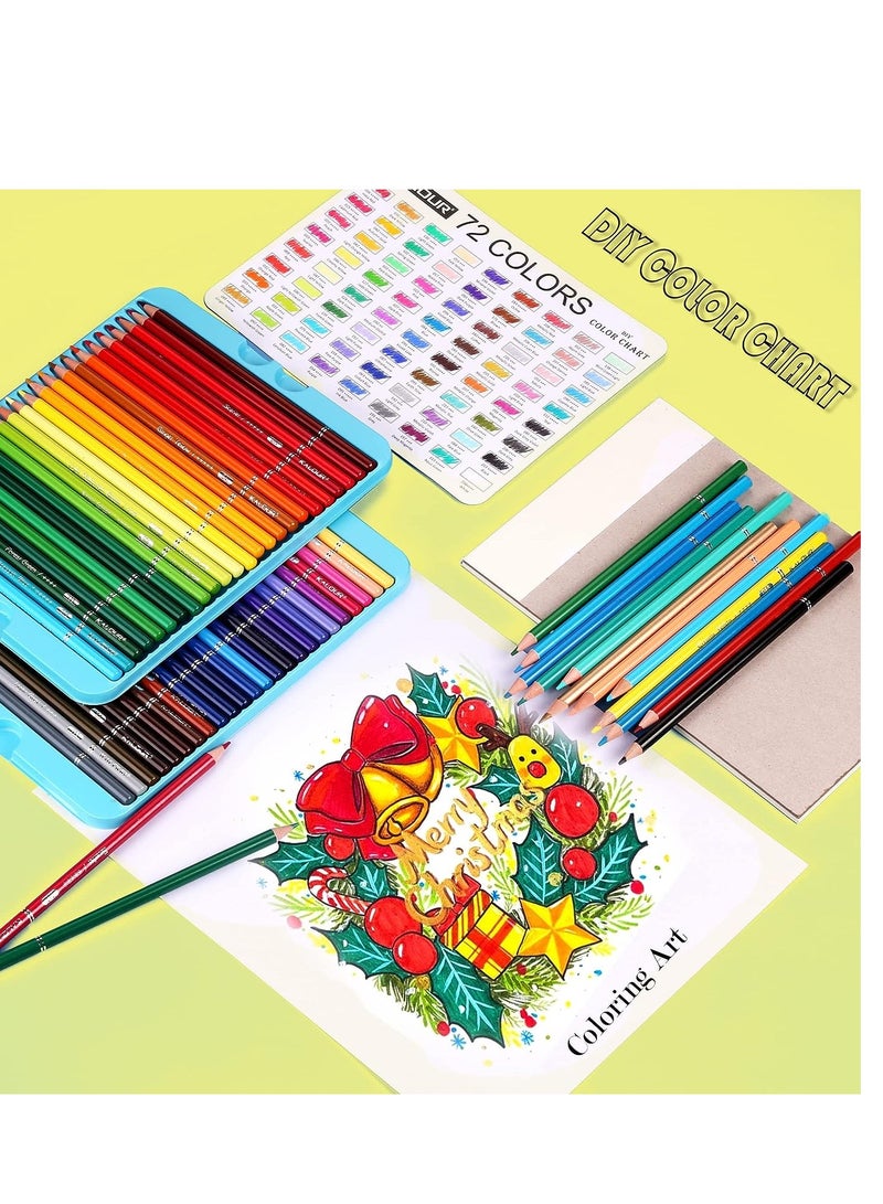 SYOSI Premium Colored Pencils Set of 72 Colors, Artists Soft Core with Vibrant Color, Include 7 Metallic Color Pencils, Ideal for Drawing Sketching Shading, Coloring Adults Beginners kids - Image 4