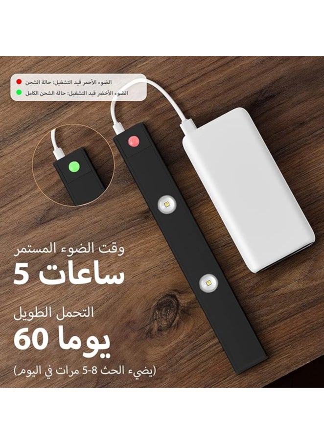 ضوء خزانة مجسم LED، إضاءة خزانات تحت الشاشة، إضاءة طاولة طعام ليلية لاسلكية بشاحن USB قابل لإعادة الشحن، ضوء مدفوع ببطارية، ضوء LED لخزانات الدرج والأخشاب والخزائن.