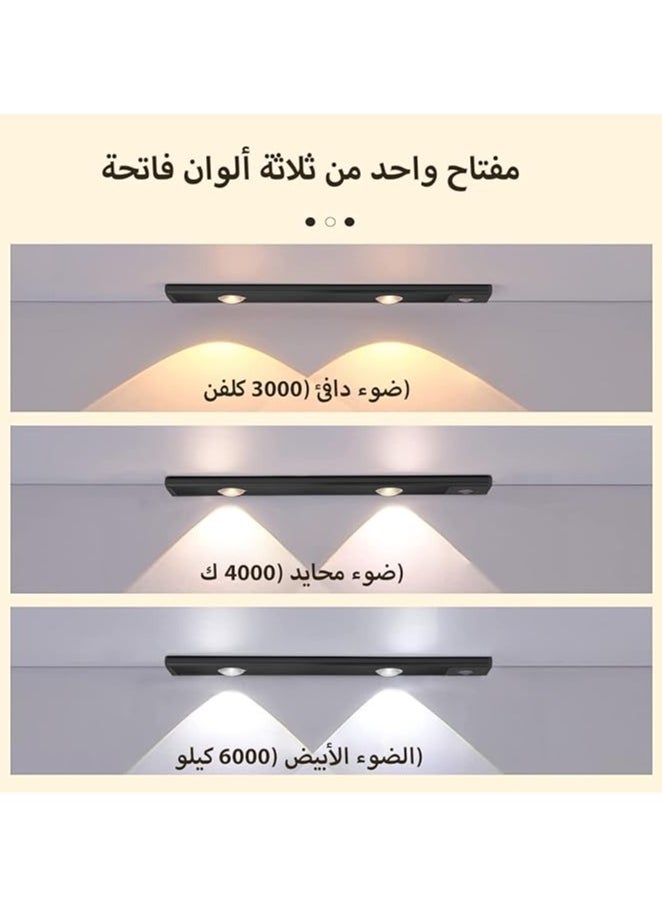 ضوء خزانة مجسم LED، إضاءة خزانات تحت الشاشة، إضاءة طاولة طعام ليلية لاسلكية بشاحن USB قابل لإعادة الشحن، ضوء مدفوع ببطارية، ضوء LED لخزانات الدرج والأخشاب والخزائن.