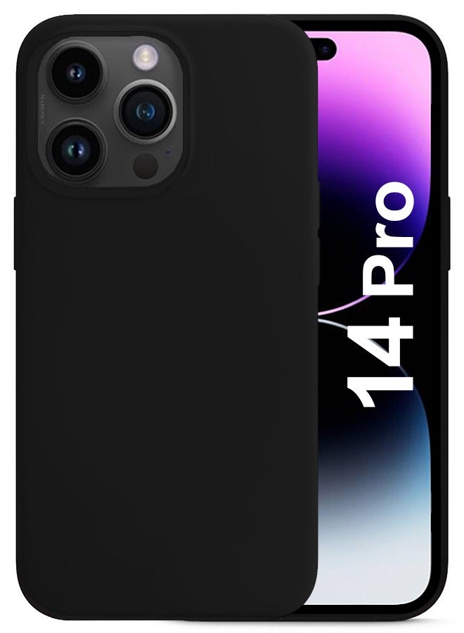 CATANES غطاء واقي ناعم من السيليكون لهاتف آيفون 14 برو - أسود - Image 1