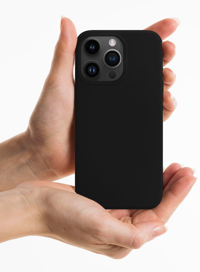 CATANES غطاء واقي ناعم من السيليكون لهاتف آيفون 14 برو - أسود - Image 5