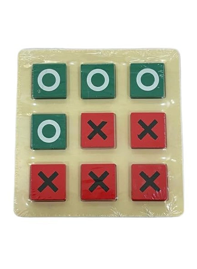 Bhavya Optic Parent-Child Interaction Wooden Board Game XO Tic Tac Toe Developing Brain Intelligent Educational Toys (Multi) - Image 1