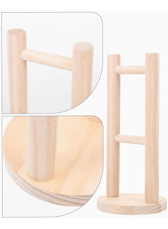 Headphone Stand Pine Headphone Stand Gaming Headset Stand with Solid Base Suitable for All Size Headphones Wood Color - Image 4