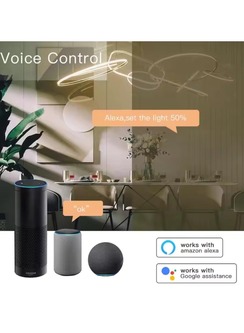 Lumive WiFi Smart Light Switch, Works with Alexa & Google Home, APP Control, DIY Breaker 100-240V, Supports 2 Way Control app, Behind Standard Switch (Neutral Wire Required,  1-Gang)- Single 10A - Image 5