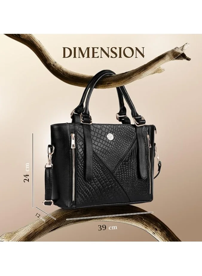 HAMMONDS FLYCATCHER Leather Branded Ladies Office Bag for Woman Stylish Big Size Spacious Office Bag for Women Shoulder Ladies Purse Handbag for Woman Big Size