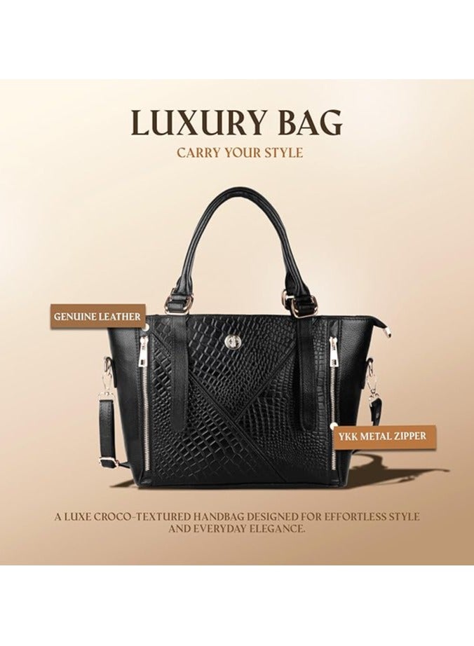 HAMMONDS FLYCATCHER Leather Branded Ladies Office Bag for Woman Stylish Big Size Spacious Office Bag for Women Shoulder Ladies Purse Handbag for Woman Big Size - Image 2