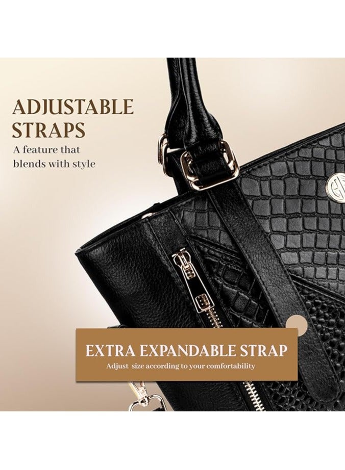 HAMMONDS FLYCATCHER Leather Branded Ladies Office Bag for Woman Stylish Big Size Spacious Office Bag for Women Shoulder Ladies Purse Handbag for Woman Big Size - Image 5