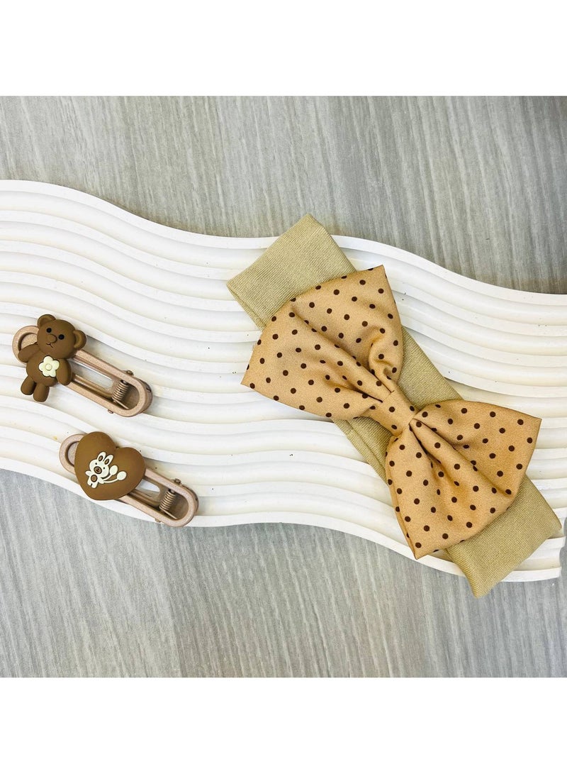 Children's headband with 2 clips – a perfect combination for a soft and elegant look for your little one! - Image 1