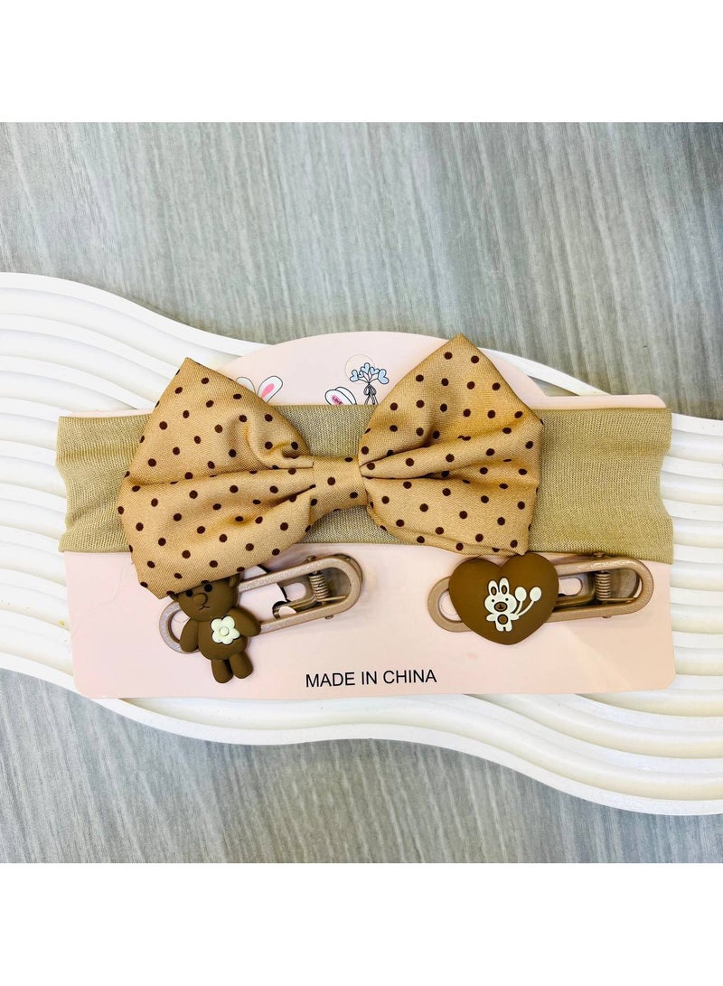 Children's headband with 2 clips – a perfect combination for a soft and elegant look for your little one! - Image 2