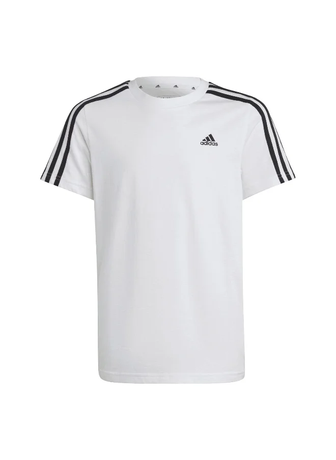 اديداس adidas U 3S Tee White Training T-Shirts 7-8Y