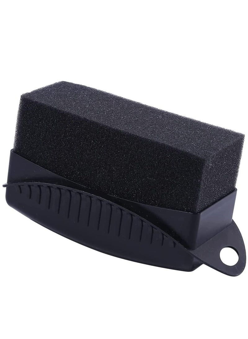 LIMOS Tire Dressing Applicator Brush, 2 PCS Tire Shine Applicator Ergonomic Design Tire Brush, Car Wheel Waxing Sponge With Case Auto Tyre Cleaning Pad For Tire Gel (Black+Yellow)  - Image 4