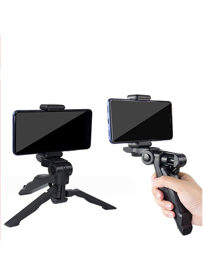 حامل هاتف محمول قابل للطي باليد لسطح المكتب، حامل ثلاثي القوائم صغير محمول قابل للطي لهواتف آيفون وأندرويد - Image 1