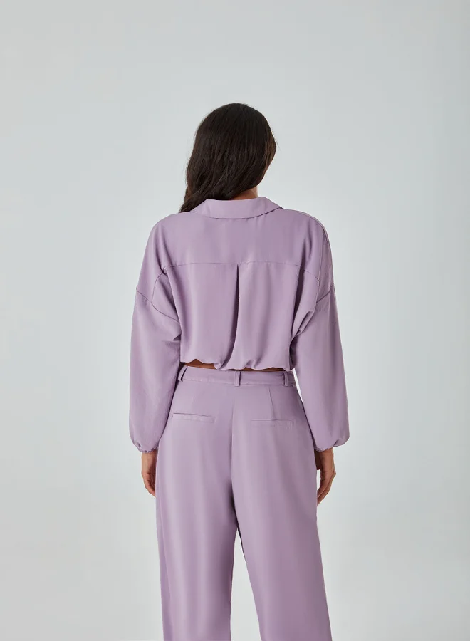 MIZALLE BUTTONED SOFT CROP