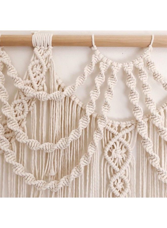 Qlbuj Large Macrame Wall Hanging Macrame Tapestry Above Headboard Boho Home Decor For Bedroom Living Room Apartment Wedding Party38" W X 28" L  - Image 5