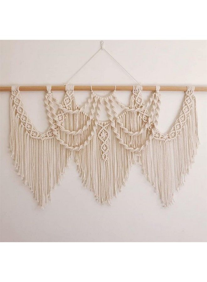 Qlbuj Large Macrame Wall Hanging Macrame Tapestry Above Headboard Boho Home Decor For Bedroom Living Room Apartment Wedding Party38" W X 28" L  - Image 2
