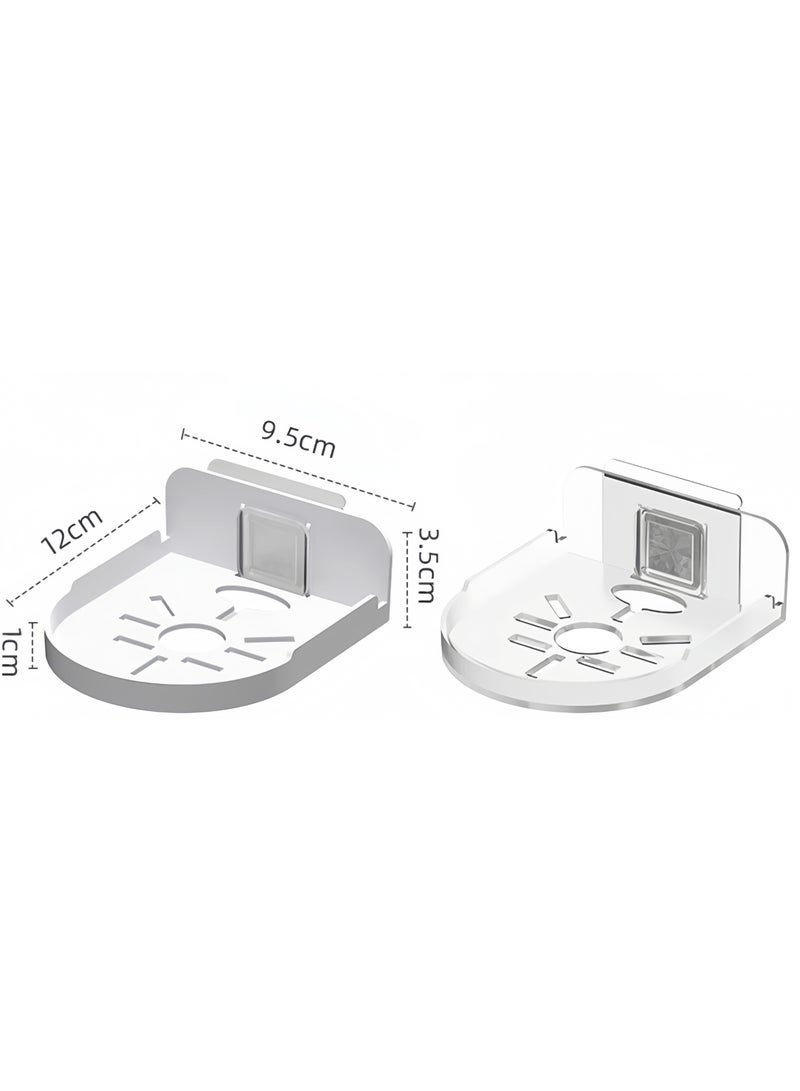 3 Set of Camera Shelf for Security Cameras, ABS Wall Camera Holder for Baby Monitors, Speakers, Universal Surveillance Cameras Holder (Transparent) - Image 2