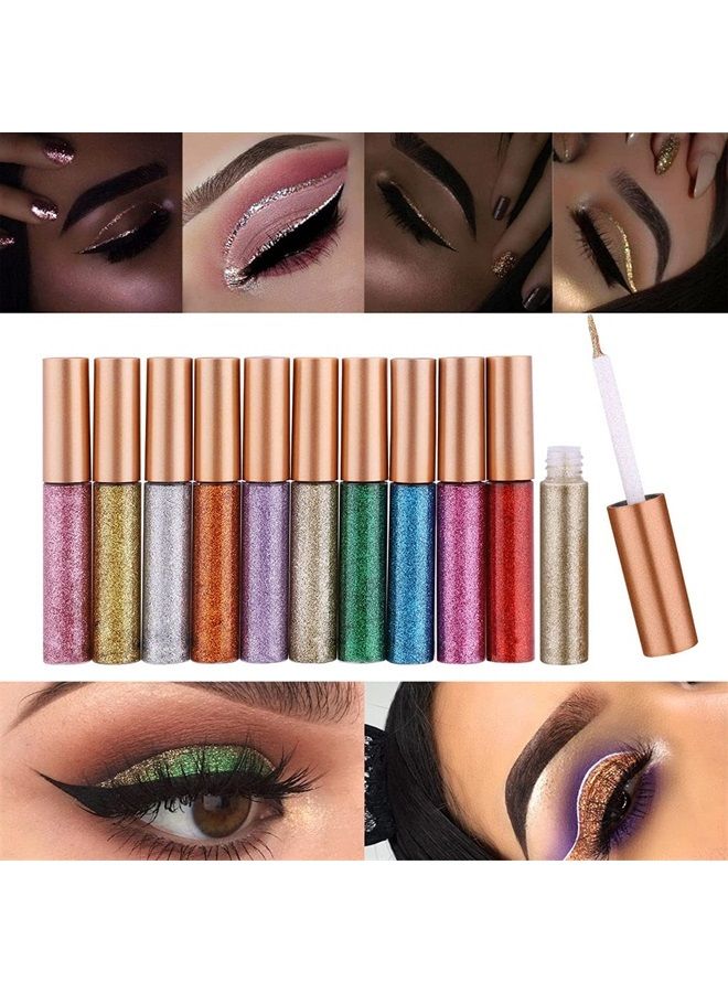 Spdoo Colorful Liquid Eyeliner Set, Neon Eyeliner Pencil Pigmented Waterproof Smudgeproof Long Lasting Gel Eye Liner Eye Makeup Gift Kit for Women - Image 3