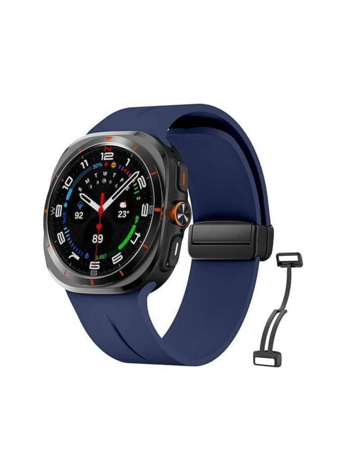 Compatible with Samsung Galaxy Watch Ultra Bands 47mm,Magnetic Silicone Band Compatible with Galaxy Watch 7 Ultra Band 2024 Replacement Strap Men Women - Image 1