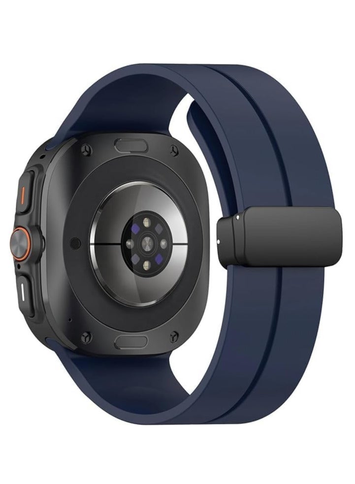 Compatible with Samsung Galaxy Watch Ultra Bands 47mm,Magnetic Silicone Band Compatible with Galaxy Watch 7 Ultra Band 2024 Replacement Strap Men Women - Image 2