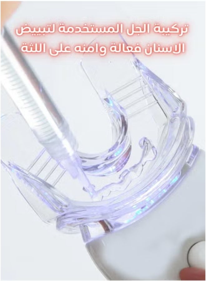 SMILEKIT Teeth Whitening Kit with LED Light Teeth Whitening Gel Pen Mouth Tray, Hydrogen Carbamide Peroxide for Sensitive Teeth, LED Light Tooth Whitener, Teeth Stain Remover to Whiten Teeth - Image 3