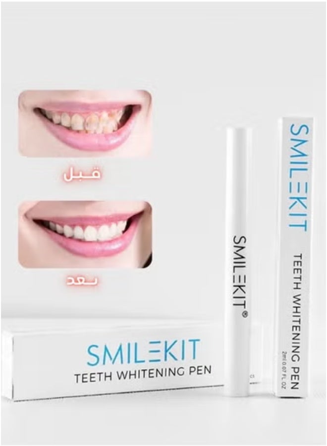 SMILEKIT Teeth Whitening Kit with LED Light Teeth Whitening Gel Pen Mouth Tray, Hydrogen Carbamide Peroxide for Sensitive Teeth, LED Light Tooth Whitener, Teeth Stain Remover to Whiten Teeth - Image 2