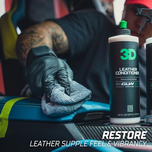 3D Leather Conditioner for Car, GLW Series | Restore, Condition, Protect | UV Protection | Conditions Leather Seats, Furniture, Boots, Apparel | DIY Car Detailing | 16 oz - Image 4