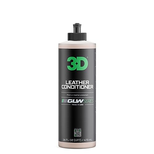 3D Leather Conditioner for Car, GLW Series | Restore, Condition, Protect | UV Protection | Conditions Leather Seats, Furniture, Boots, Apparel | DIY Car Detailing | 16 oz - Image 1