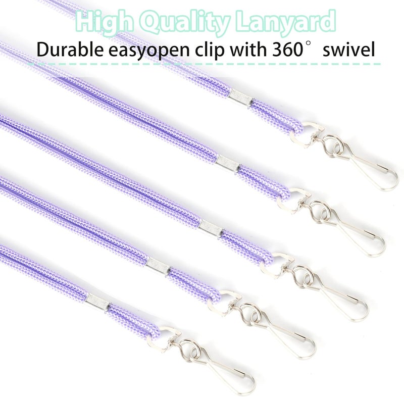COTODO ID Purple Lanyards Safety Badge Lanyard 36" with Swivel Hook 100 Pack - Image 3