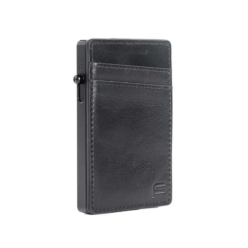 Faraday Defense Faraday Wallet RFID Blocking Aluminum Credit Card Holder Slim Minimalist Locking Button Release MagSafe Compatible Money Clip Genuine Leather - Image 2
