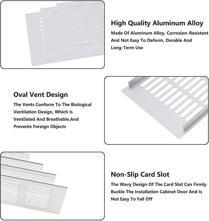 Aluminum Alloy Mesh Air Vent Cover 150x350mm For Shoe Cabinet Wardrobe Floor Exhaust - Image 4