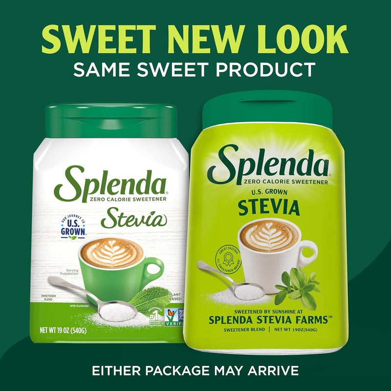 SPLENDA Naturals Stevia Zero Calorie Sweetener 19 Ounce Jar (540 g) - Image 3