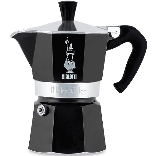 Bialetti Moka Express Iconic Italian Stovetop Espresso Maker (Black, Makes 3 Cups) - Image 1