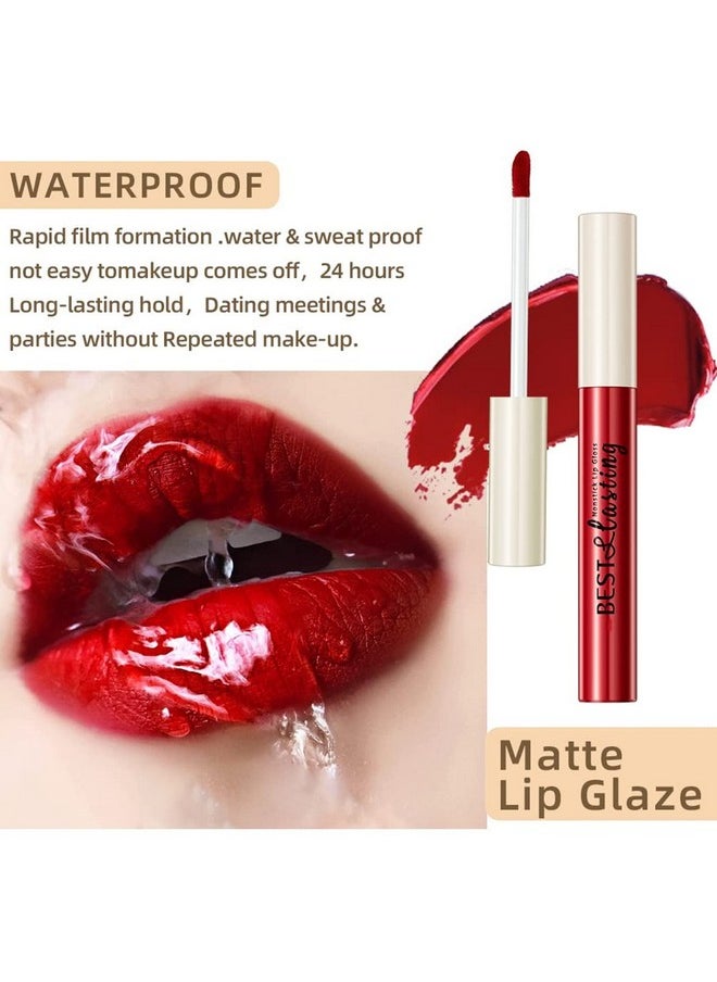 Melemando Melemando 12PCS Matte Liquid Lipstick Set Non-Stick Cup and Not Fade Pigmented Lipstick Long-Lasting Waterproof Velvet Lipgloss Kit Makeup Gift for Girls and Women (Set 01)  - Image 5