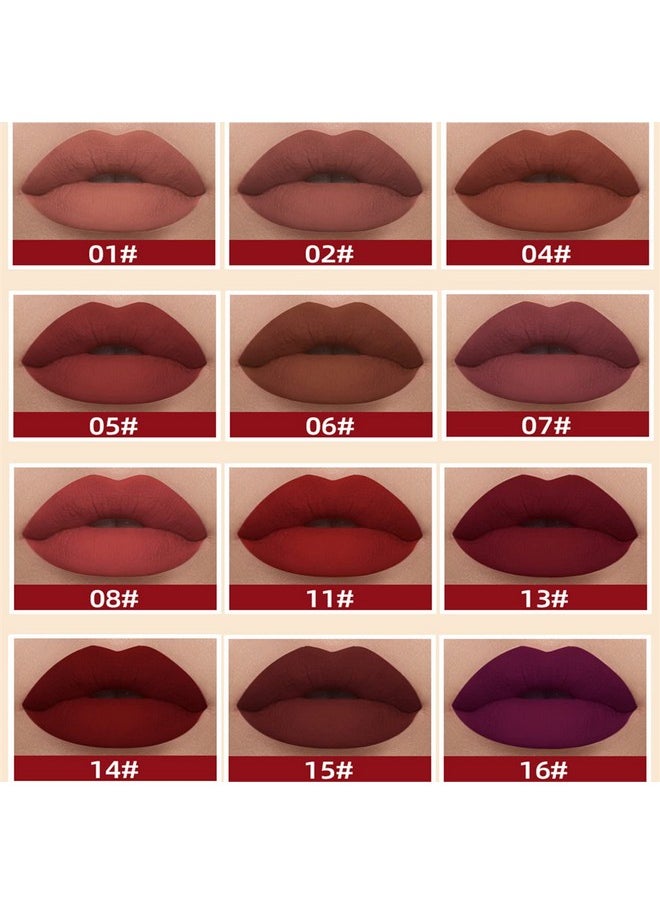 Melemando Melemando 12PCS Matte Liquid Lipstick Set Non-Stick Cup and Not Fade Pigmented Lipstick Long-Lasting Waterproof Velvet Lipgloss Kit Makeup Gift for Girls and Women (Set 01)  - Image 2
