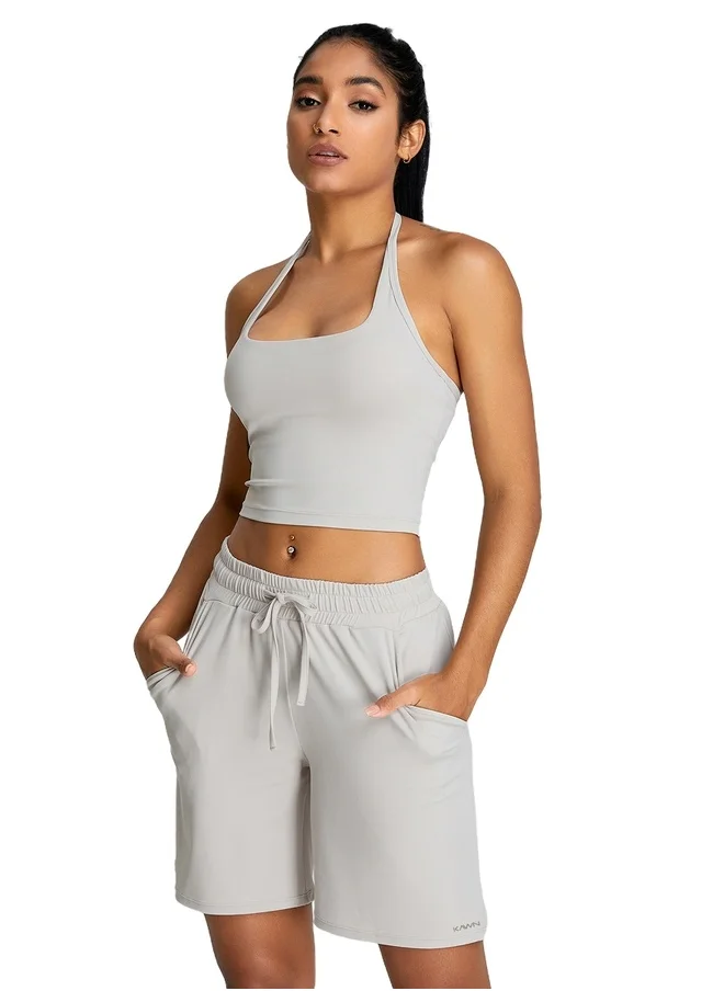 KAWN.YOGA Womens Mid Waist Workout Sport Yoga Shorts Loose Fit