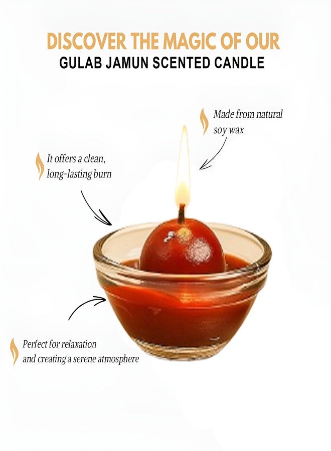 Aseenaa Premium Gulab Jamun Scented Candle L-6cm X H-3cm for Festive Decor, Birthday Gifts, Housewarming Gifts, Tea Party, Kitty Party and Diwali Decor - Pack of 2 (Rasgulla Pack of 2) - Image 3