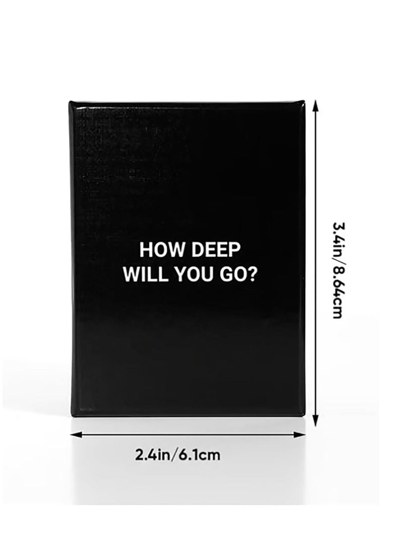 How Deep Will You Go? Game Of Questions To Deepen Connection, 99 Icebreaker Conversation Cards, How Deep Will You Go Card Game, The Perfect Choice For Family Gatherings (1 box)