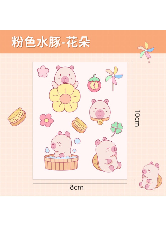 HELPS Creative Cartoon Capybara Stickers Cute Transparent Waterproof Pet Stickers High-looking Mobile Phone Water Cup Diy Handbook Stickers - Image 1