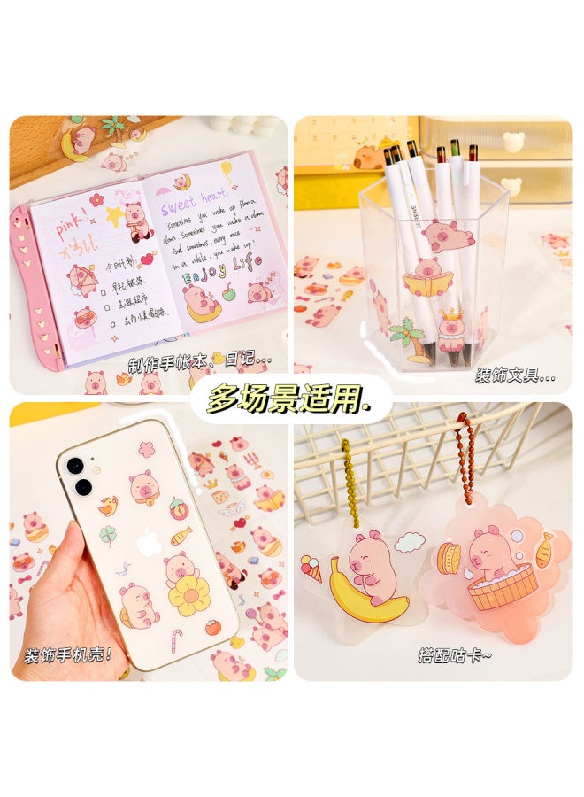 HELPS Creative Cartoon Capybara Stickers Cute Transparent Waterproof Pet Stickers High-looking Mobile Phone Water Cup Diy Handbook Stickers - Image 4