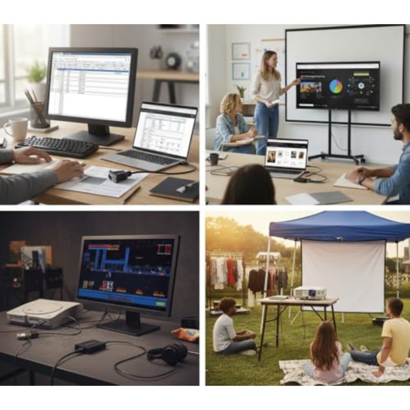 محول VGA إلى HDMI يحول إشارات VGA ويخرجها إلى أجهزة عرض HDMI، أسود - Image 5
