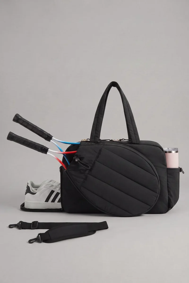 Svl Celine Quilted Padel & Tennis & Gym Bag with Separate Shoes Compartment
